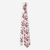 "Merry Christmas" Funny Santa Art Pattern Tie Stropdas (Achterkant)