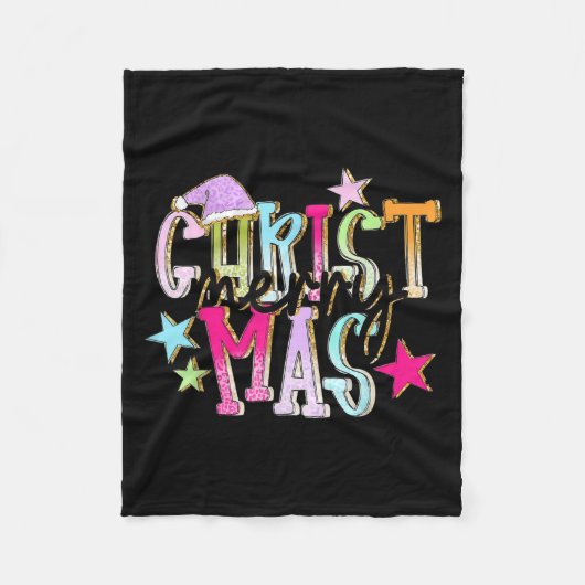 Merry Christmas Funny Santa Squad Pajamas Xmas Hol Fleece Deken (Voorkant)