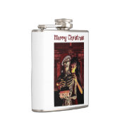 Merry Christmas. Funny skeleton with woman Heupfles (Rechts)