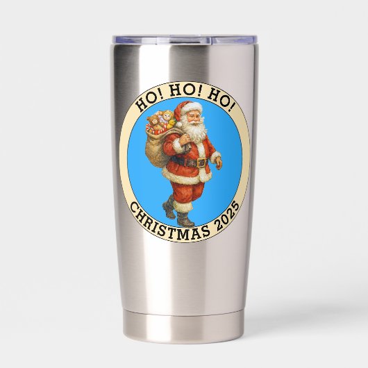 Merry Christmas Geïsoleerde Drinkbeker (Voorkant)