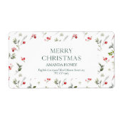 Merry Christmas gepersonaliseerd verzendlabel (Voorkant)