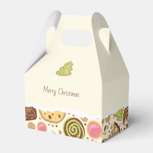 Merry Christmas Gepersonaliseerde cookie box Bedankdoosjes (Achterkant)