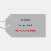 Merry Christmas Gepersonaliseerde Gift Label Cadeaulabel (Achterkant Horizontaal)