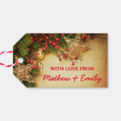 Merry Christmas Gepersonaliseerde naam Cadeaulabel (Achterkant Horizontaal)