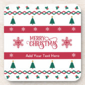 Merry Christmas Gepersonaliseerde Onderzetters Set (Voorkant)