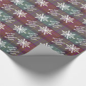 Merry Christmas gepersonaliseerde plaid Cadeaupapier (Hoek)
