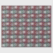 Merry Christmas gepersonaliseerde plaid Cadeaupapier (Vlak)