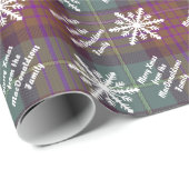 Merry Christmas gepersonaliseerde plaid Cadeaupapier (Rol Hoek)