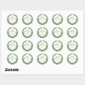 Merry Christmas Gepersonaliseerde Script Gift Stic Ronde Sticker (Vel)