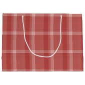 Merry Christmas Gepersonaliseerde Tartan Bourgondi Groot Cadeauzakje (Achterkant)