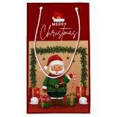 merry christmas gift bags klein cadeauzakje (Achterkant)