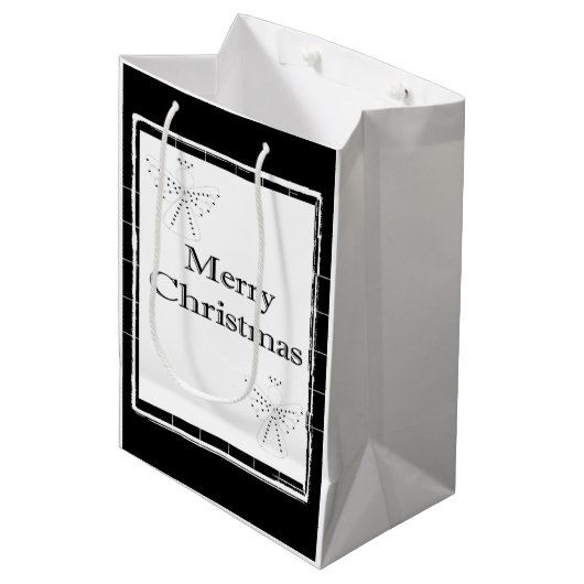 Merry Christmas Gift Bags Medium Cadeauzakje (Voorkant Gekanteld)