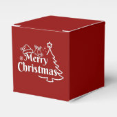 Merry Christmas Gift Box Bedankdoosjes (Voorkant Zijde)