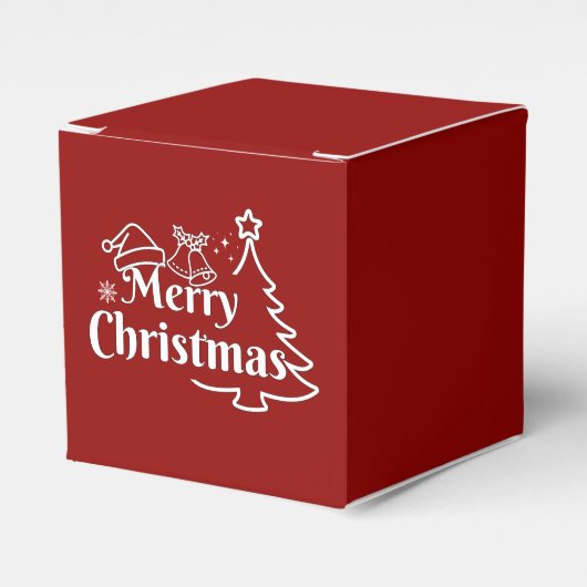 Merry Christmas Gift Box Bedankdoosjes (Voorkant Zijde)