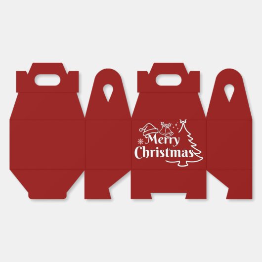 Merry Christmas Gift Box Bedankdoosjes (Ongevouwen)