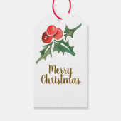 Merry Christmas Gift Box Hang Label Cadeaulabel (Voorkant)