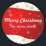 Merry Christmas Gift Label bewerkbare Sticker<br><div class="desc">Merry Christmas Gift Label bewerkbare Sticker</div>