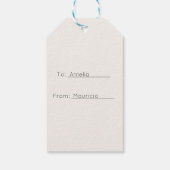 Merry Christmas Gift Label Dubbelzijdig met Aan/Va Cadeaulabel (Achterkant)