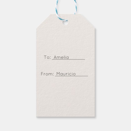 Merry Christmas Gift Label Dubbelzijdig met Aan/Va Cadeaulabel