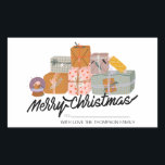 Merry Christmas Gift Label gepersonaliseerd met na<br><div class="desc">Gepersonaliseerde Christmas Label Stickers – Voeg een feestelijke touch toe! Maak elk cadeau extra speciaal met gepersonaliseerde stickers van het kerstlabel,  ontworpen om een unieke en feestelijke flair toe te voegen aan uw vakantiepakketten.</div>
