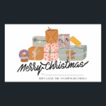 Merry Christmas Gift Label gepersonaliseerd met na<br><div class="desc">Gepersonaliseerde Christmas Label Stickers – Voeg een feestelijke touch toe! Maak elk cadeau extra speciaal met gepersonaliseerde stickers van het kerstlabel,  ontworpen om een unieke en feestelijke flair toe te voegen aan uw vakantiepakketten.</div>