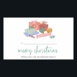 Merry Christmas Gift Label gepersonaliseerd met na<br><div class="desc">Gepersonaliseerde Christmas Label Stickers – Voeg een feestelijke touch toe! Maak elk cadeau extra speciaal met gepersonaliseerde stickers van het kerstlabel,  ontworpen om een unieke en feestelijke flair toe te voegen aan uw vakantiepakketten.</div>