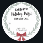 Merry Christmas Gift Label gepersonaliseerd met na<br><div class="desc">Gepersonaliseerde Christmas Label Stickers – Voeg een feestelijke touch toe! Maak elk cadeau extra speciaal met gepersonaliseerde stickers van het kerstlabel,  ontworpen om een unieke en feestelijke flair toe te voegen aan uw vakantiepakketten.</div>