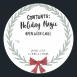 Merry Christmas Gift Label gepersonaliseerd met na<br><div class="desc">Gepersonaliseerde Christmas Label Stickers – Voeg een feestelijke touch toe! Maak elk cadeau extra speciaal met gepersonaliseerde stickers van het kerstlabel,  ontworpen om een unieke en feestelijke flair toe te voegen aan uw vakantiepakketten.</div>