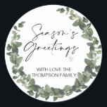 Merry Christmas Gift Label Greenery Krans Sticker<br><div class="desc">Het is bijna Kerstmis! Tijd om je cadeau voor het vakantieseizoen te plannen,  vergeet je persoonlijke Kerst stickers niet! Stijlvolle en mooie Kerst stickers zijn perfect voor kerstcadeautags of als envelopzegels op je kerstfeestkaarten en nog veel meer.</div>