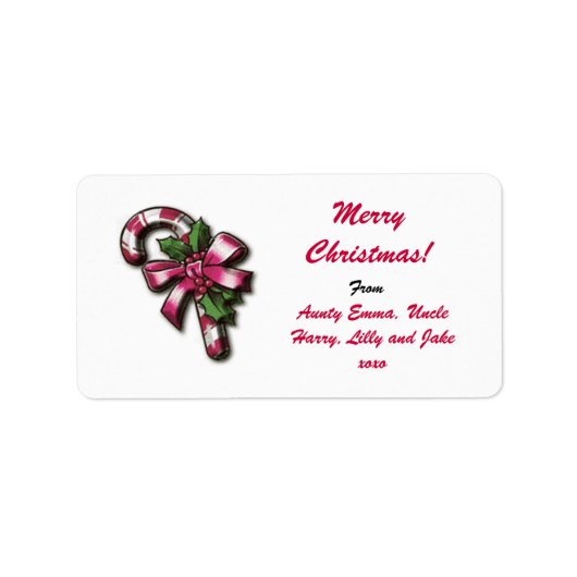 Merry Christmas Gift Label Label - Gepersonaliseer (Voorkant)