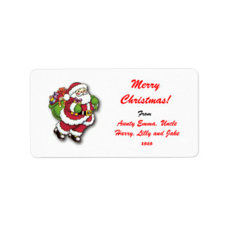 Merry Christmas Gift Label Label - Gepersonaliseer