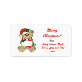 Merry Christmas Gift Label Label - Gepersonaliseer (Voorkant)