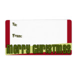Merry Christmas Gift Labels - Groot<br><div class="desc">Vrolijk kerstcadeau labels - groot. Schattigee kerstcadeaulabels! Zelfklevend en in verschillende maten!</div>