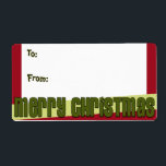 Merry Christmas Gift Labels - Groot<br><div class="desc">Vrolijk kerstcadeau labels - groot. Schattigee kerstcadeaulabels! Zelfklevend en in verschillende maten!</div>