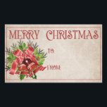 Merry Christmas Gift Labels | Red Bells<br><div class="desc">Hier is een elegant kerstcadeaulabel om dit vakantieseizoen aan uw pakketten toe te voegen ...  design & graphics van ©MarloDee Design van www.clip-art-designs.com</div>