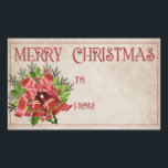 Merry Christmas Gift Labels | Red Bells<br><div class="desc">Hier is een elegant kerstcadeaulabel om dit vakantieseizoen aan uw pakketten toe te voegen ...  design & graphics van ©MarloDee Design van www.clip-art-designs.com</div>
