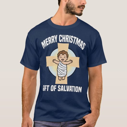 MERRY CHRISTMAS GIFT OF SALVATION Ba gift T-shirt (Voorkant)