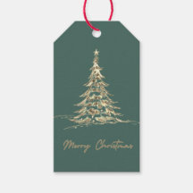 Merry Christmas Gift Tag | Elegant Christmas Tree