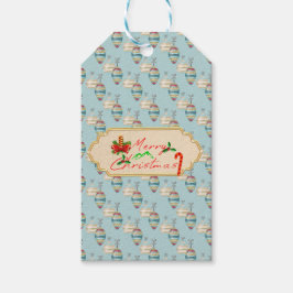 Merry Christmas Gift Tag – Elegant Holiday Ornamen Cadeaulabel