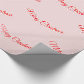 Merry Christmas Gift Warp in het roze Cadeaupapier (Hoek)