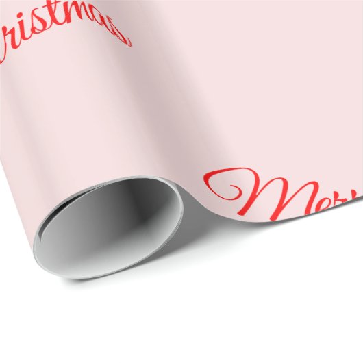 Merry Christmas Gift Warp in het roze Cadeaupapier (Rol Hoek)