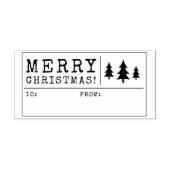 Merry Christmas Gift Wrap Label Rubberstempel (Afrduk)
