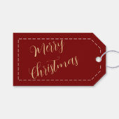 Merry Christmas Gifts Custom Name Minimalist Cadeaulabel (Voorkant (Horizontaal))