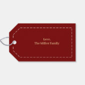 Merry Christmas Gifts Custom Name Minimalist Cadeaulabel (Achterkant Horizontaal)