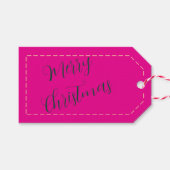 Merry Christmas Gifts Custom Name Minimalist Cadeaulabel (Voorkant (Horizontaal))