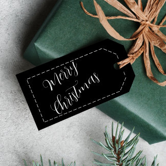 Merry Christmas Gifts Custom Name Minimalist Cadeaulabel