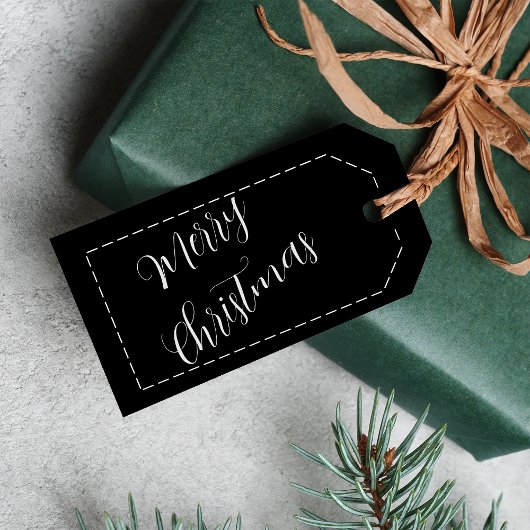 Merry Christmas Gifts Custom Name Minimalist Cadeaulabel
