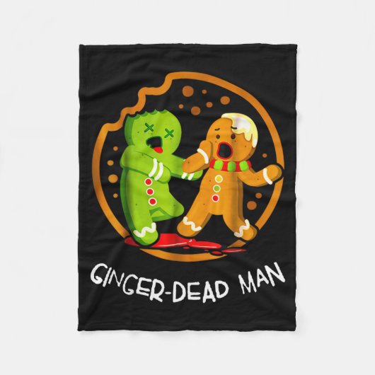 Merry Christmas Ginger-dead Man Cookie Zombie Xmas Fleece Deken (Voorkant)