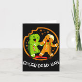 Merry Christmas Ginger-dead Man Cookie Zombie Xmas Kaart (Voorkant)