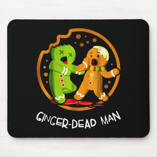Merry Christmas Ginger-dead Man Cookie Zombie Xmas Muismat (Voorkant)
